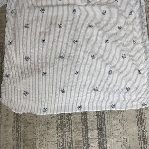 Ralph Lauren Mens XL Classic Fit Seersucker Stripe Embroidered Dog Sailing Shirt - Picture 6 of 9